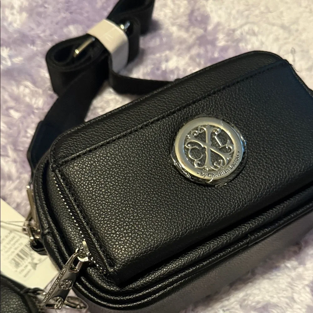 LChristian Lacroix Black camera Bag and Wallet Set NWT - Picture 10 of 11